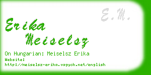 erika meiselsz business card